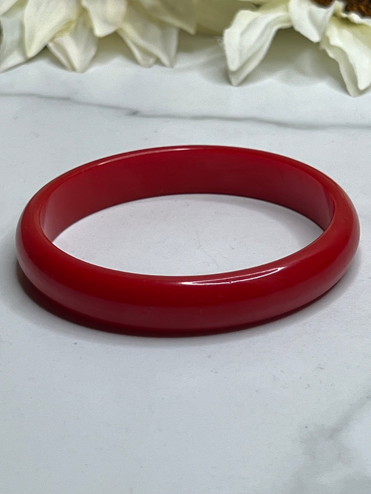1960s Red Bakelite Bangle