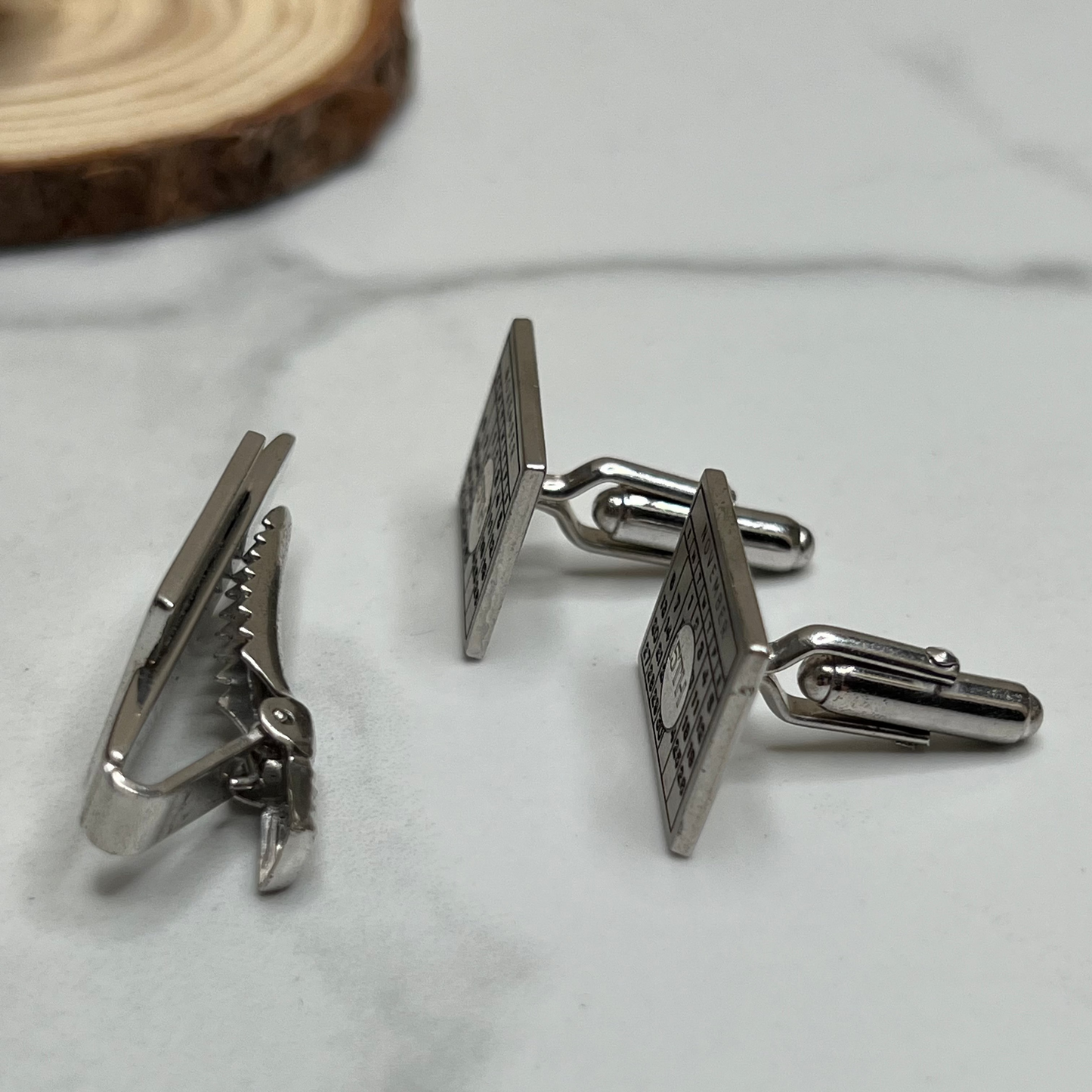 Anson Calendar Cufflinks and Tie Clip November