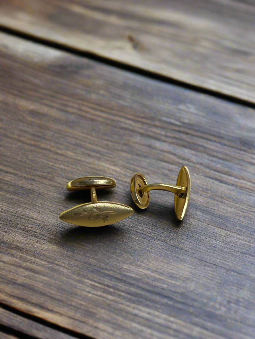 Estate Art Nouveau Gold Cufflinks