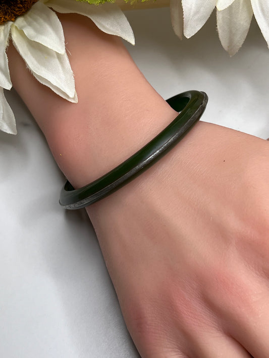 Green Bakelite Bangle Bracelet