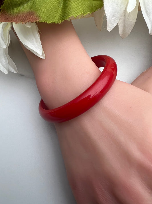1960s Red Bakelite Bangle